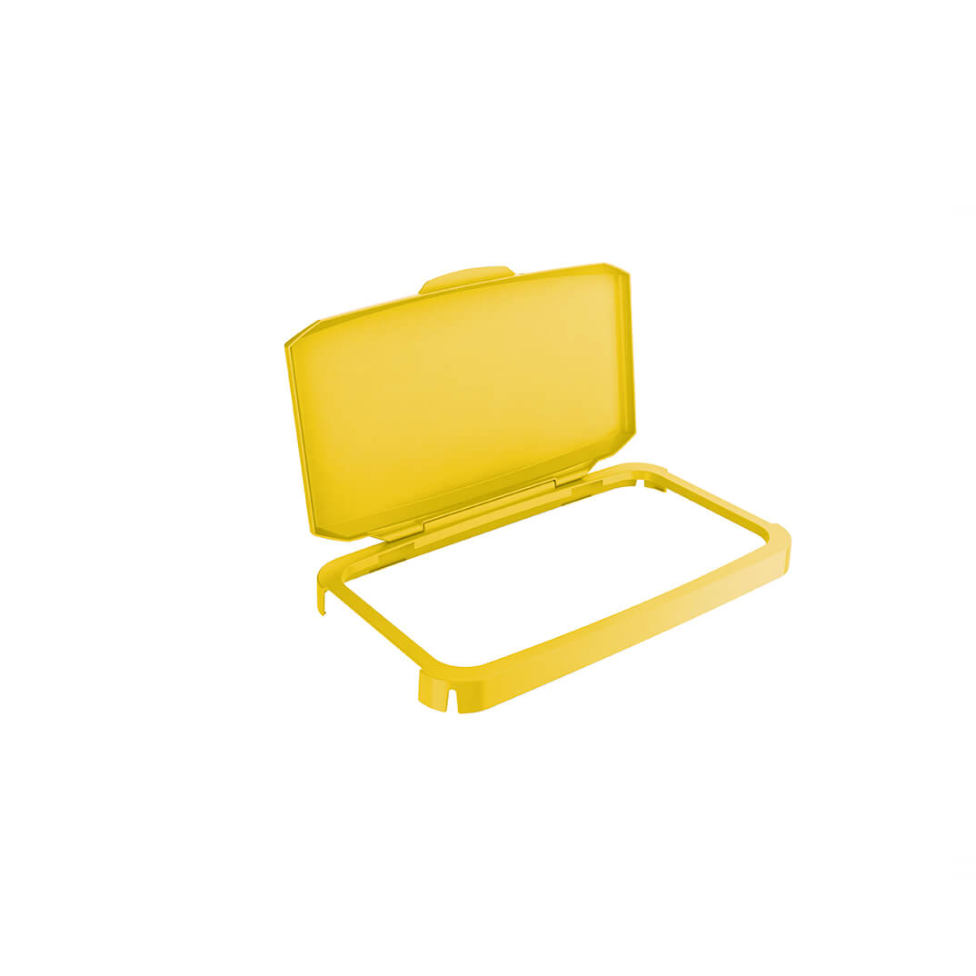 Tapa basculant groc per contenidor Durabin 60