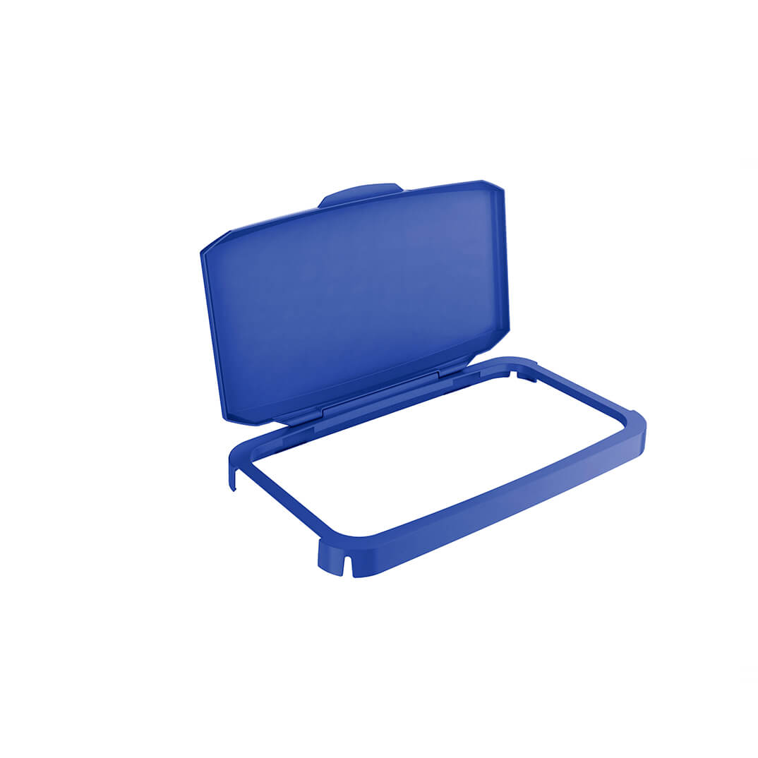 Tapa basculante azul para contenedor Durabin 60