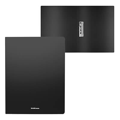Carpeta con pinza lateral y tapa negro A4