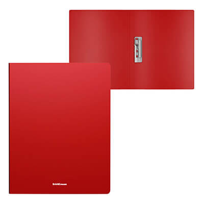 Carpeta con pinza lateral y tapa rojo