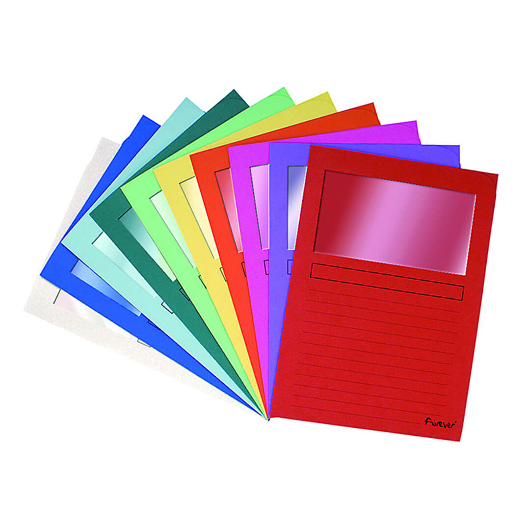 Pack 25 dossier finestra A4 assortiments