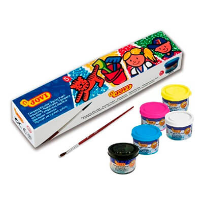 Tempera Jovi estoig 5 pots de 35 ml + pinzell