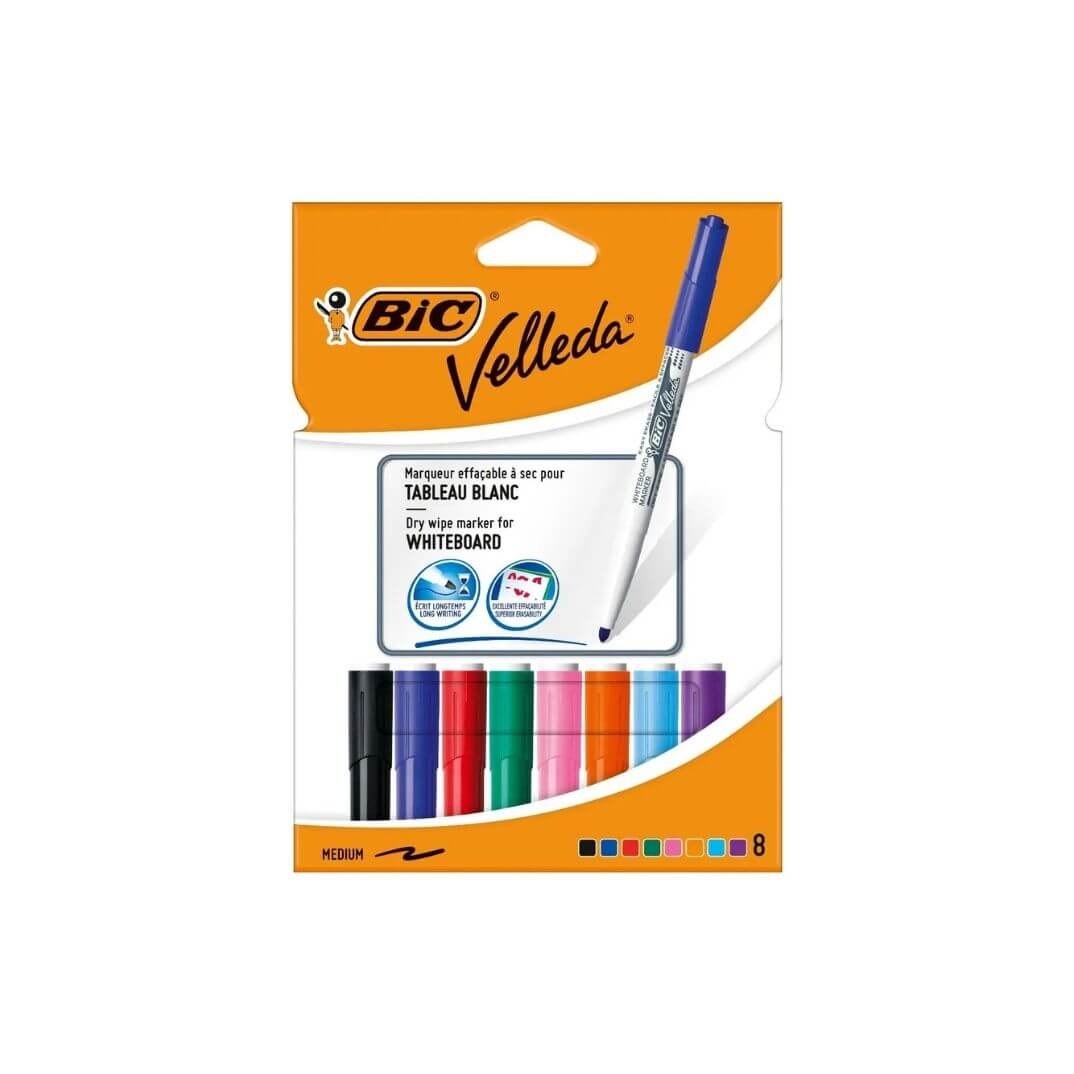 Estoig 8 retoladors pissarra Bic 1741 assortits