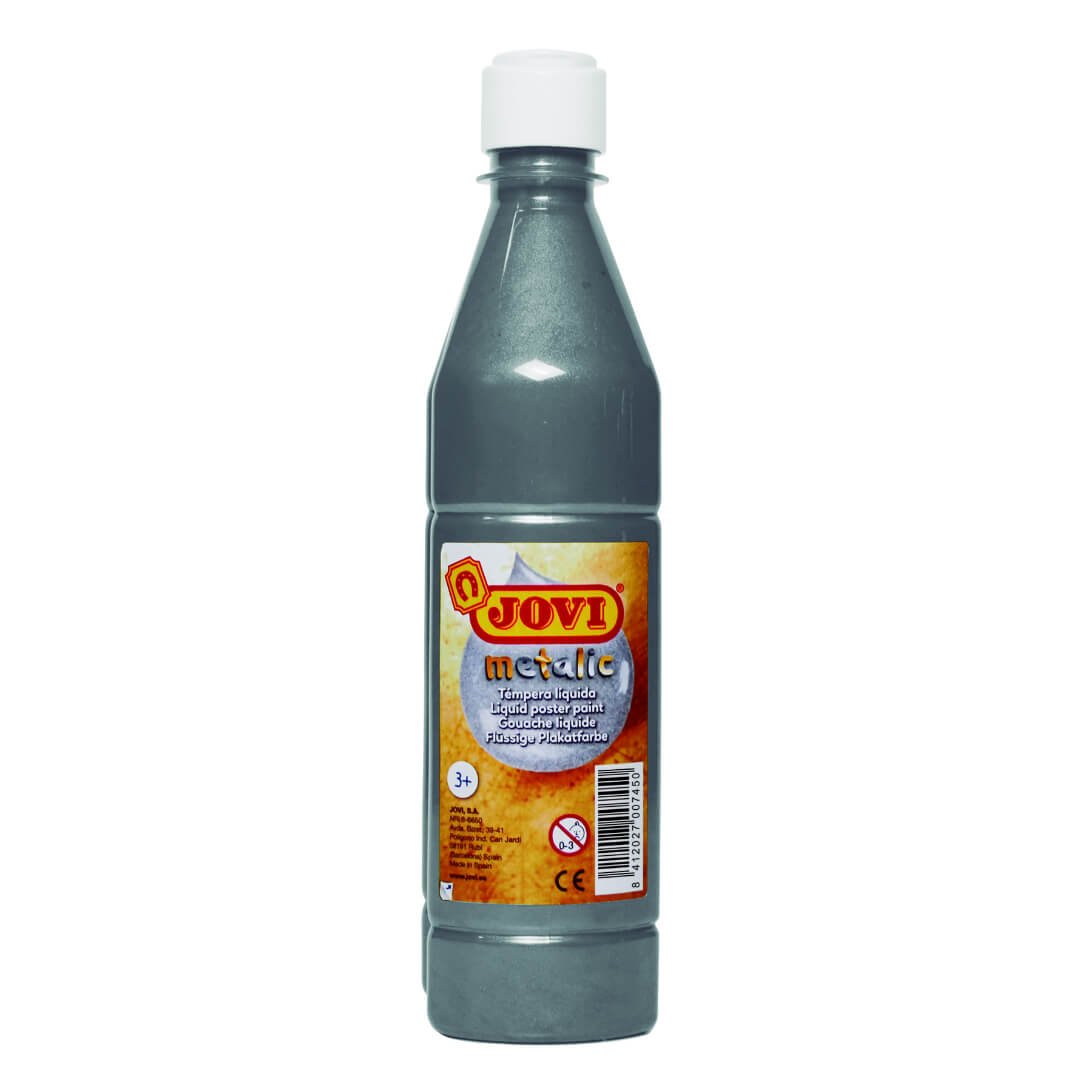 Témpera líquida Jovi 500ml plata metal