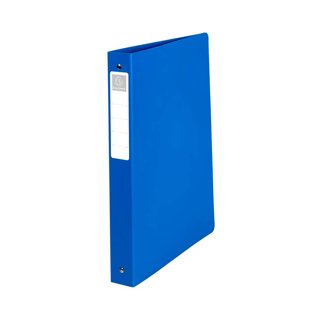 Carpeta Exacompte A4 4 anelles 30Ø Opak blava