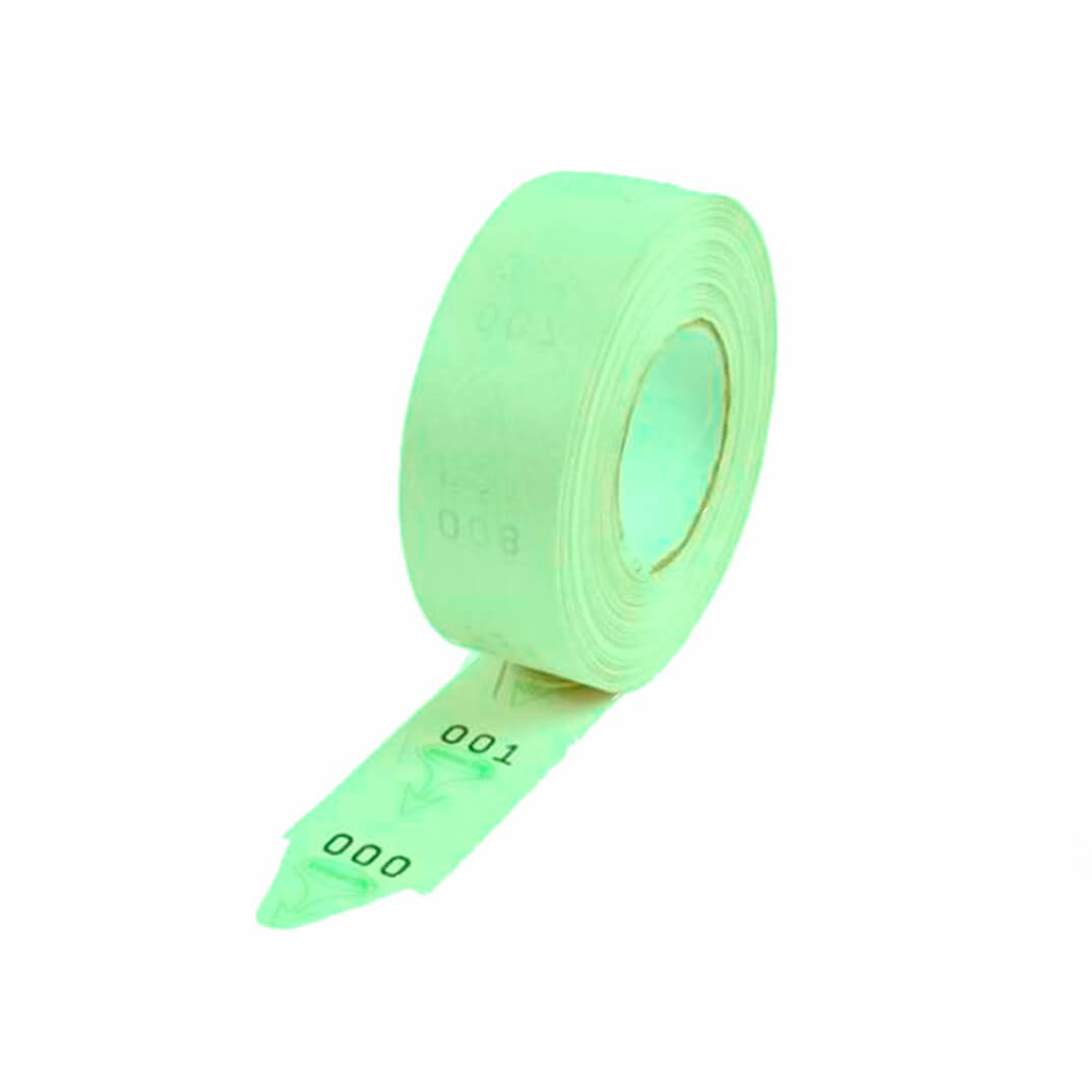 Rotlle 2000u. tiquet gestor cues color verd