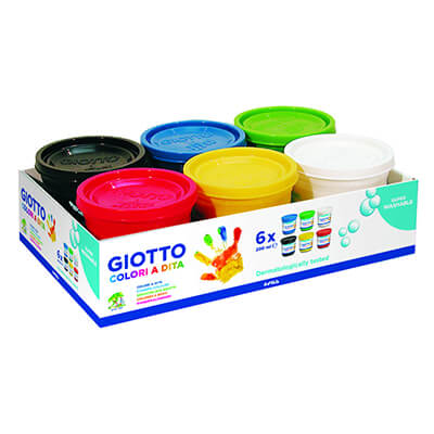 Pintura dits Giotto 200ml pack 6 pots variats