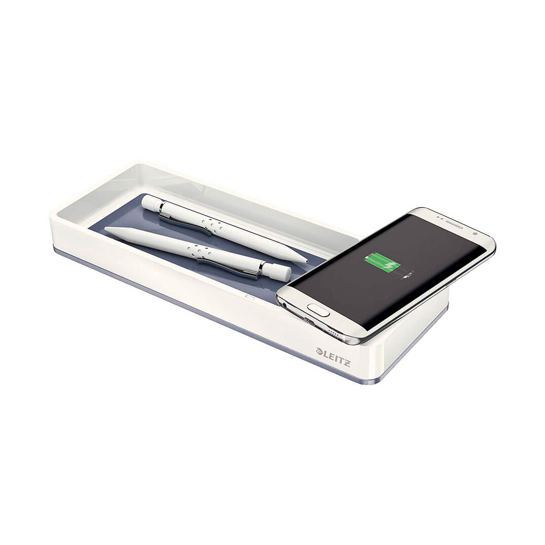 Organizador escritorio WOW Leitz blanco (cargador)