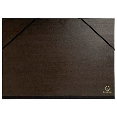 Carpeta dibuix vernissada A3 Exacompta gomes negre