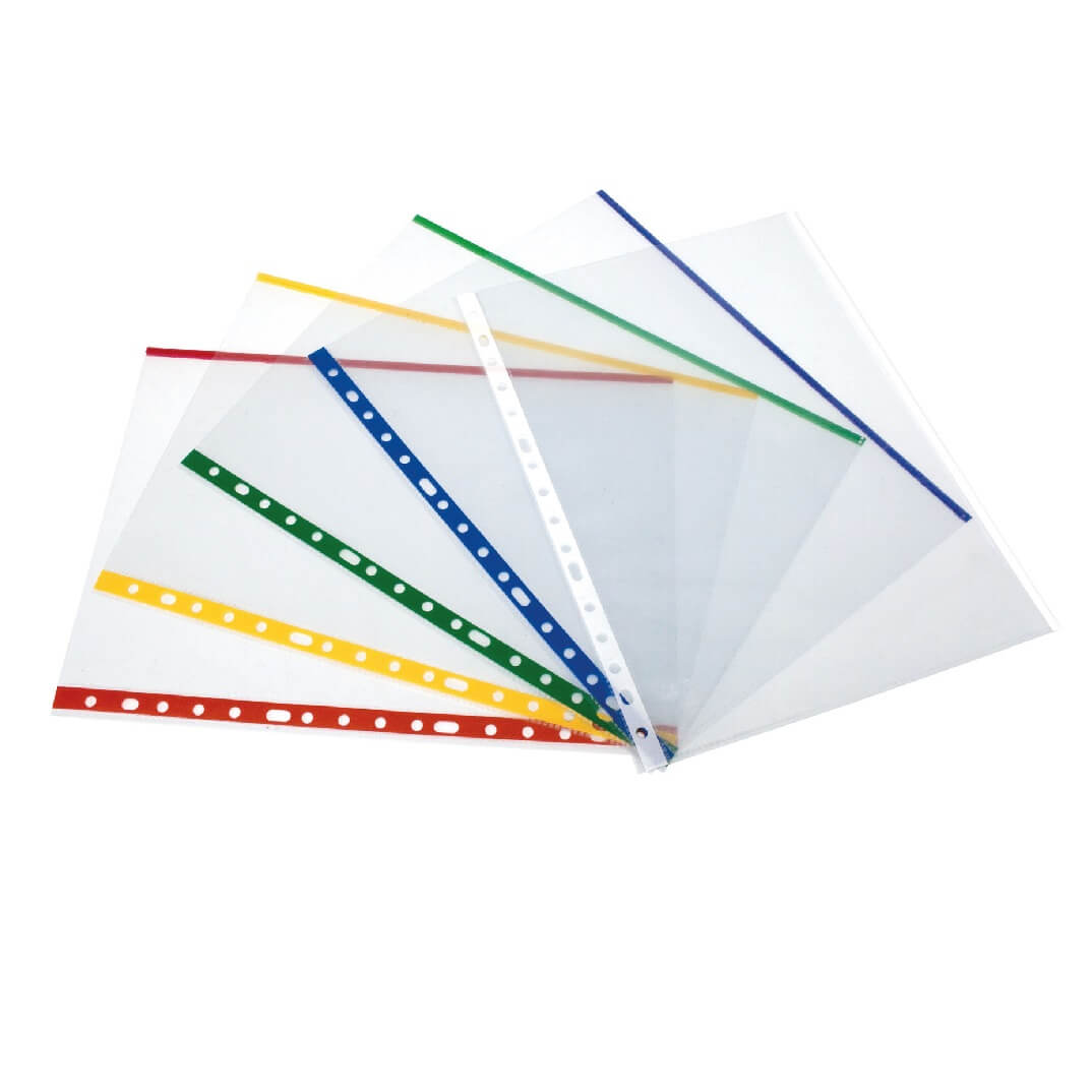 Fundas PP con indicador de color A4 amarillo