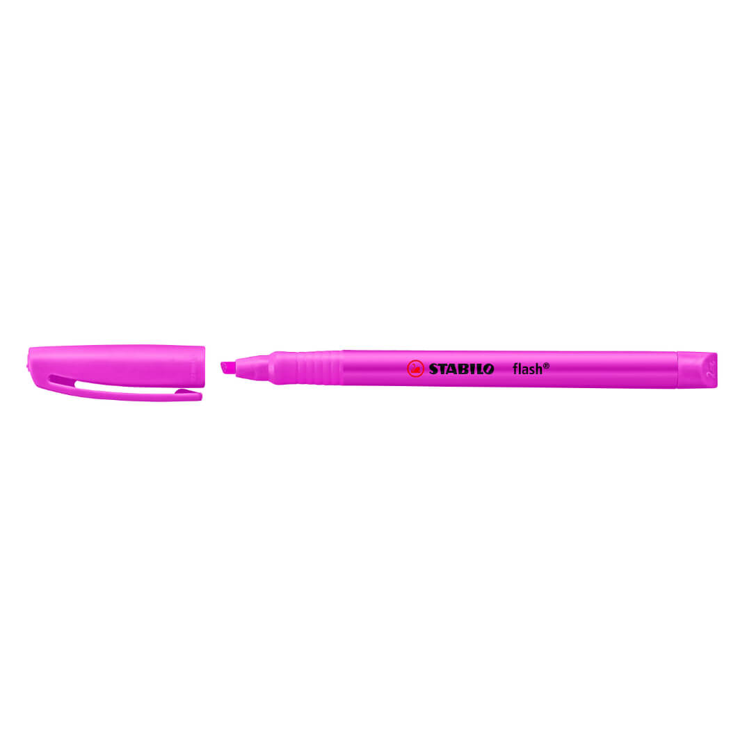 Rotulador flúor Stabilo flash rosa