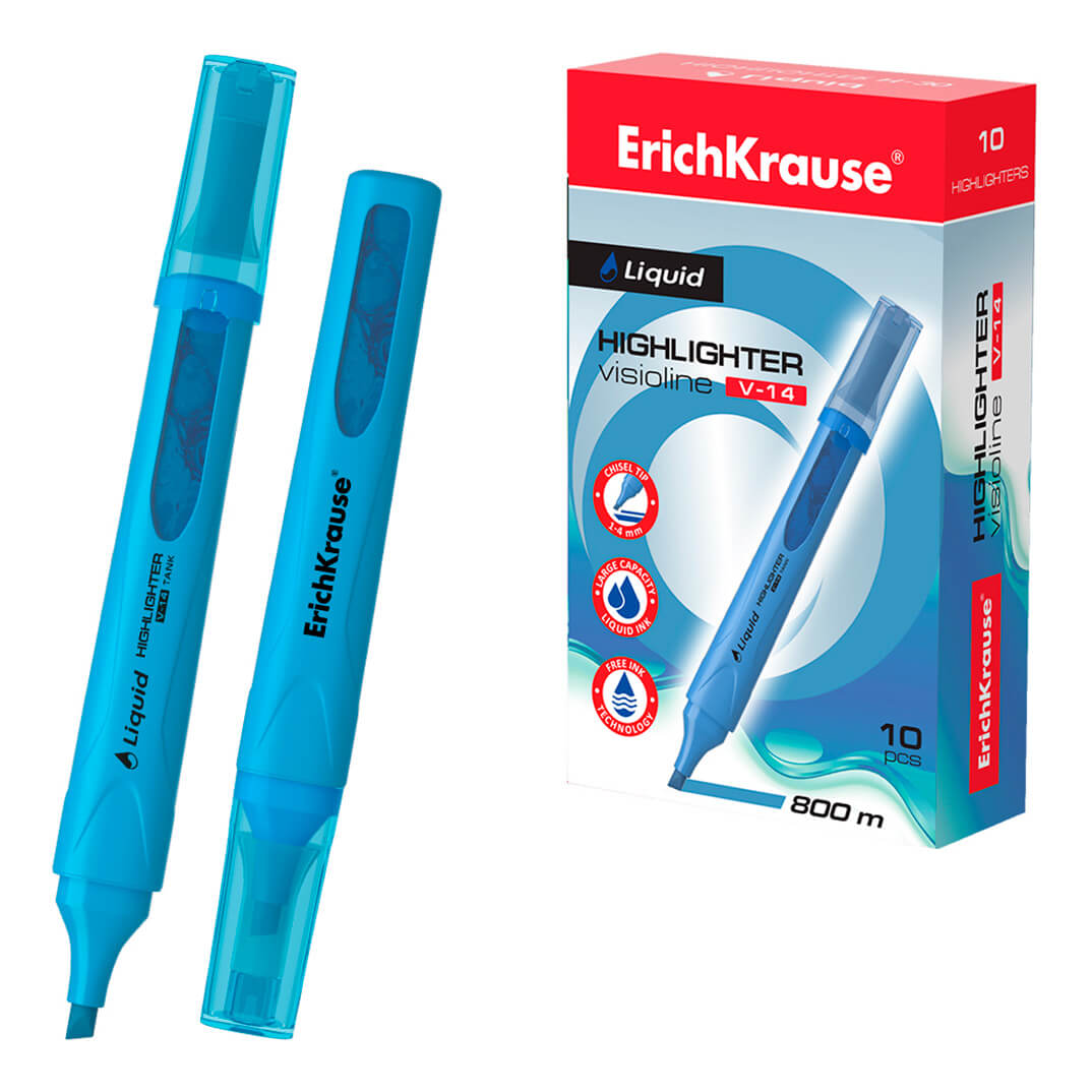 Retolador fluorescent ErichKrause V-14 blau
