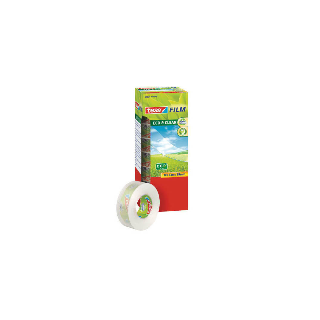 Cinta adhesiva Tesa Eco&Clear Officebox 33m x 19mm