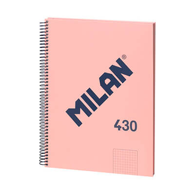 Quadern espiral Milan A4 C5 80 fulls rosa