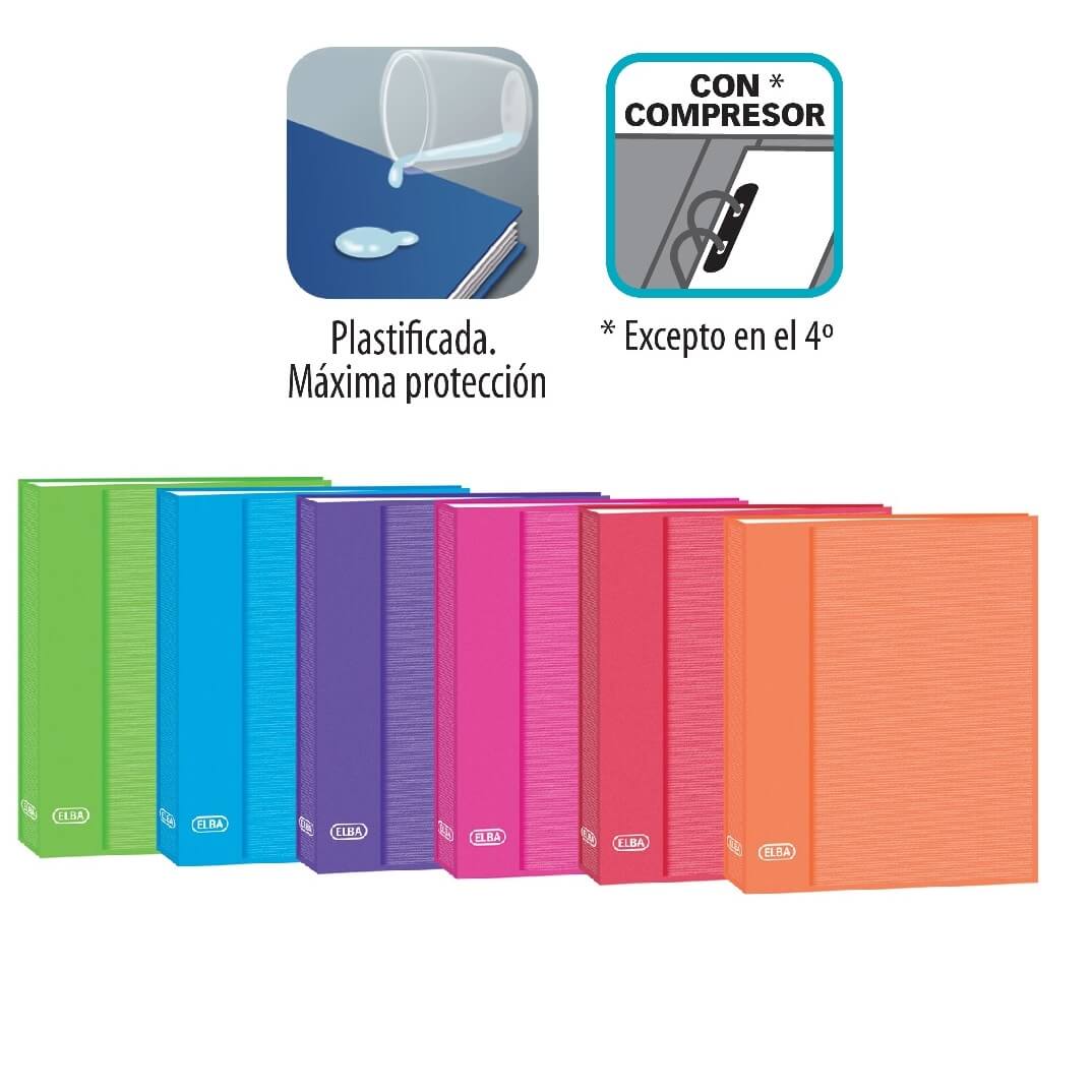 Carpeta d'anelles Elba color 4d x 40mm