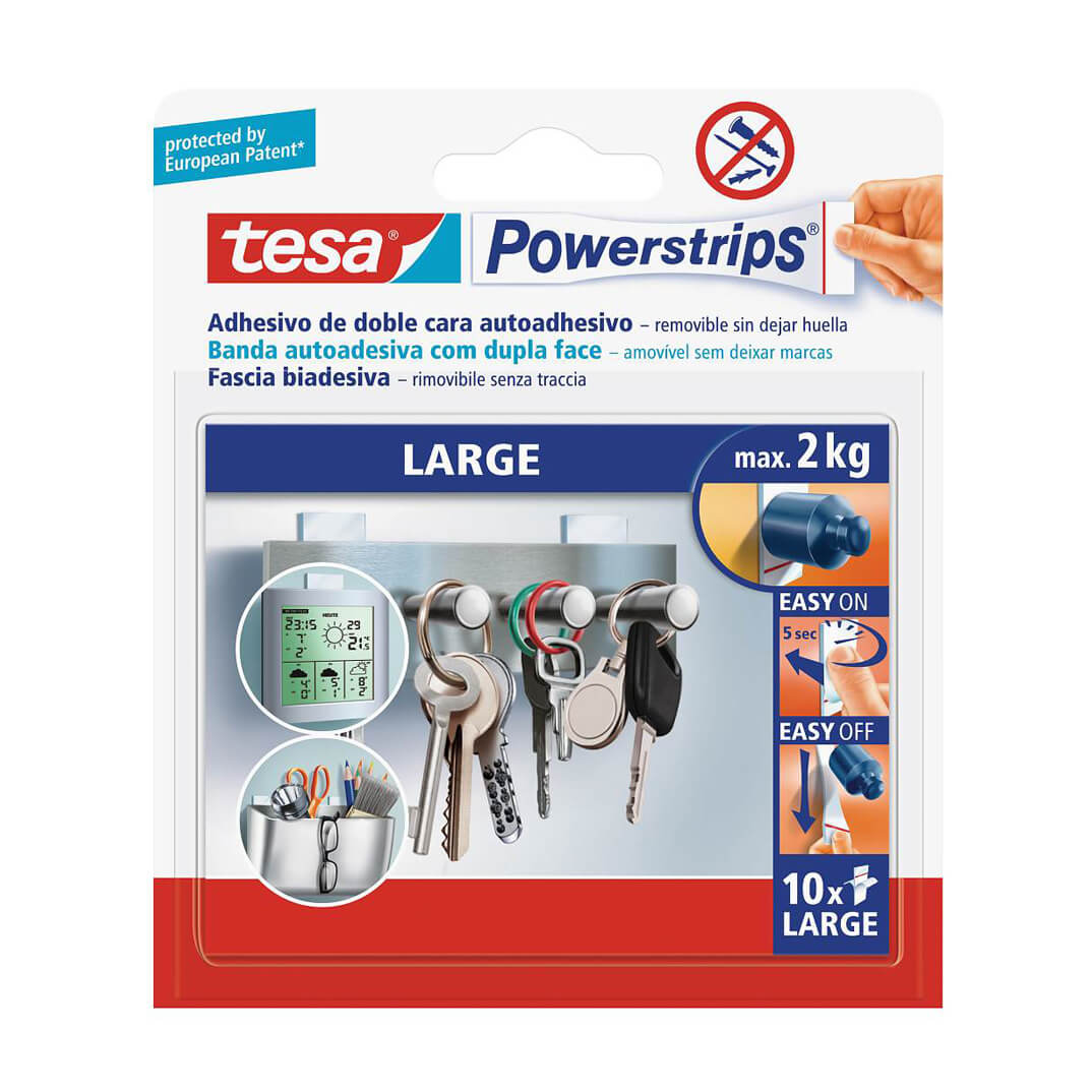 Tiras grandes Powerstrips Tesa hasta 2 kg