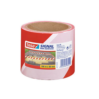 Cinta senyalitzadora no adhesiva blanc/vermel