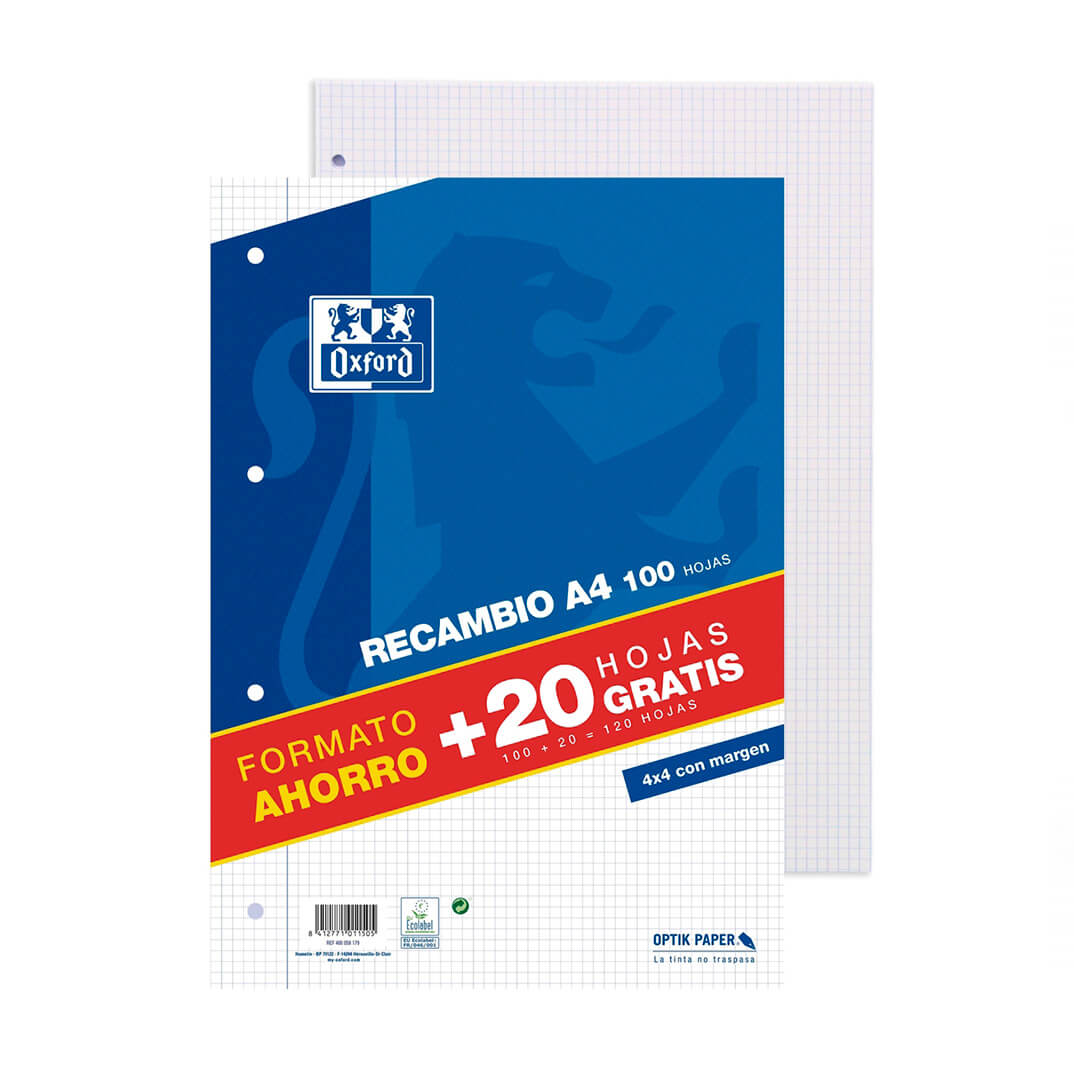 Recanvi Oxford A4 90g