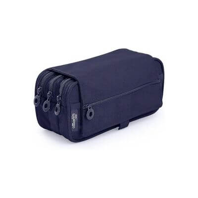 Estuche portatodo triple OfficeBox azul oscuro