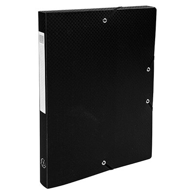Carpeta Exacompta A4 amb gomes PP 25mm negre