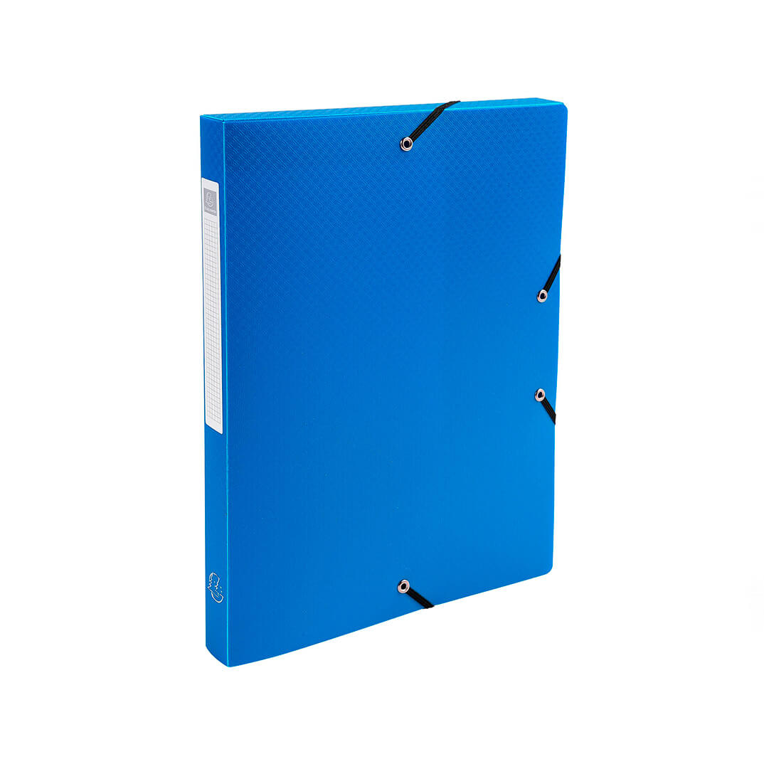 Carpeta Exacompta A4 amb gomes PP 25mm blau clar