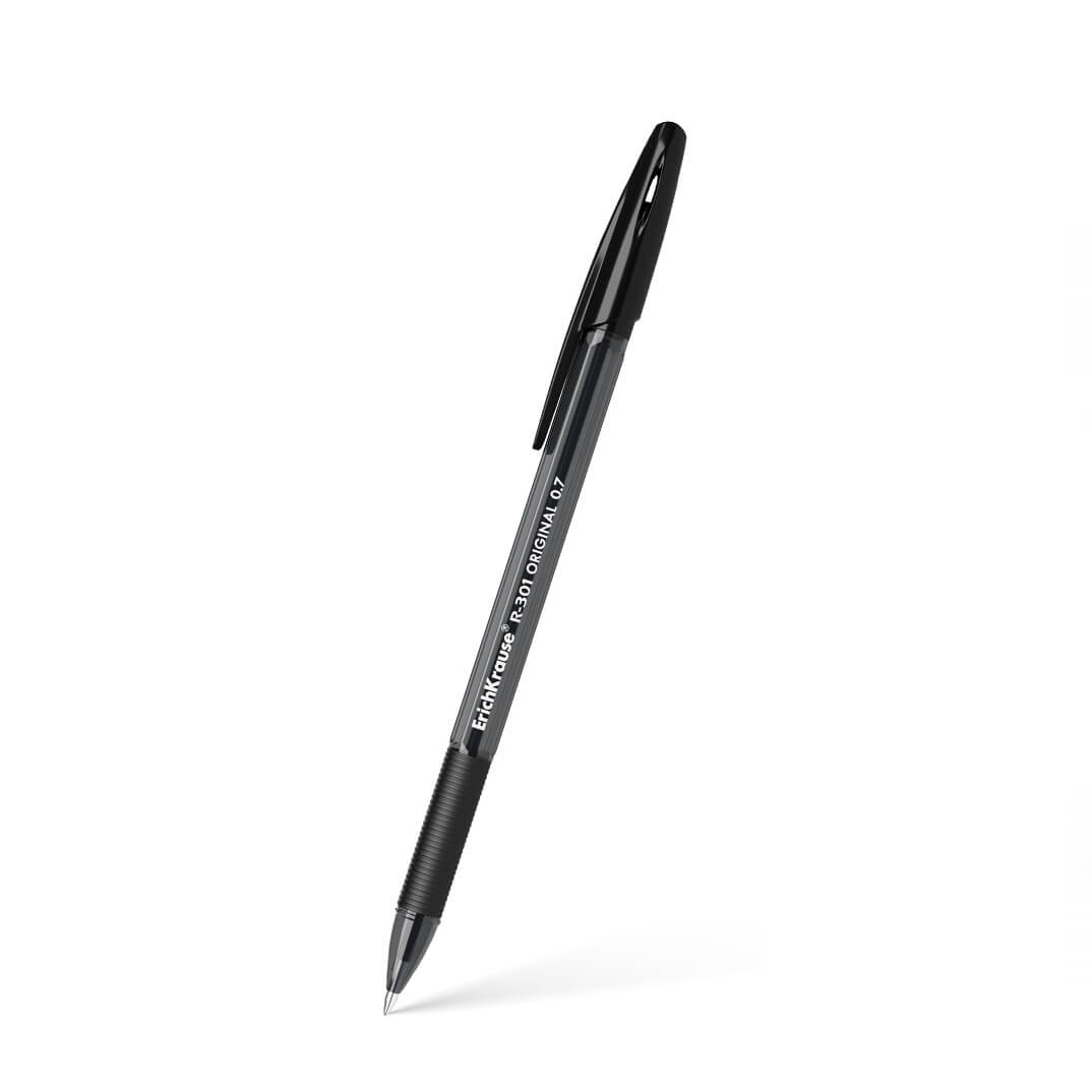 Bolígraf ErichKrause R-301 Stick&Grip negre 1.0