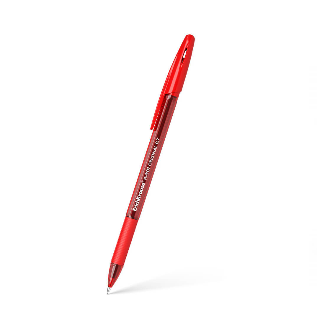 Bolígraf ErichKrause R-301 Stick&Grip vermell 1.0