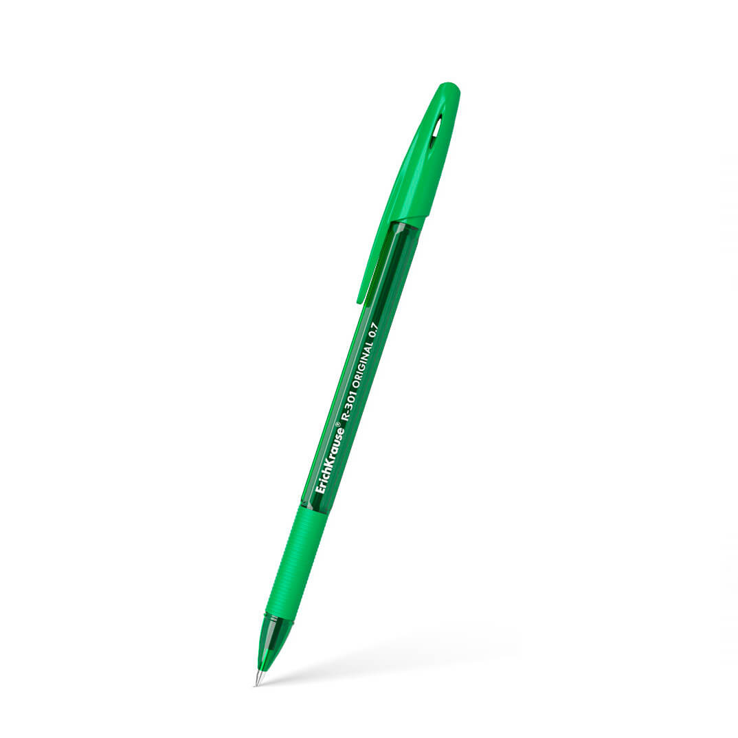 Bolígraf ErichKrause R-301 Stick&Grip verd 1.0
