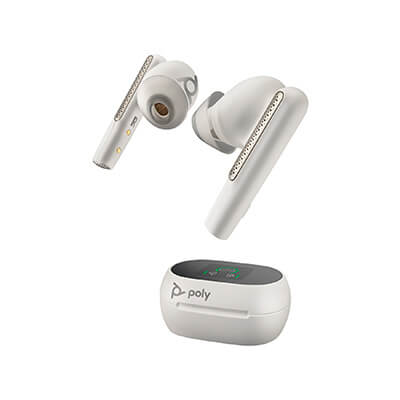 Auricular Poly Voyager Free 60+ UC USB-C TS Blanc