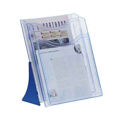 Expositor archiplay A4 vertical 2 compartime.azul