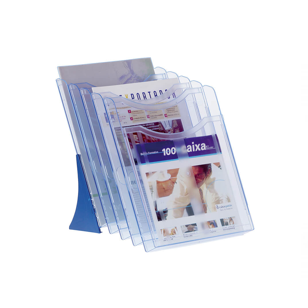 Expositor archiplay A4 vertical 5 comp azul