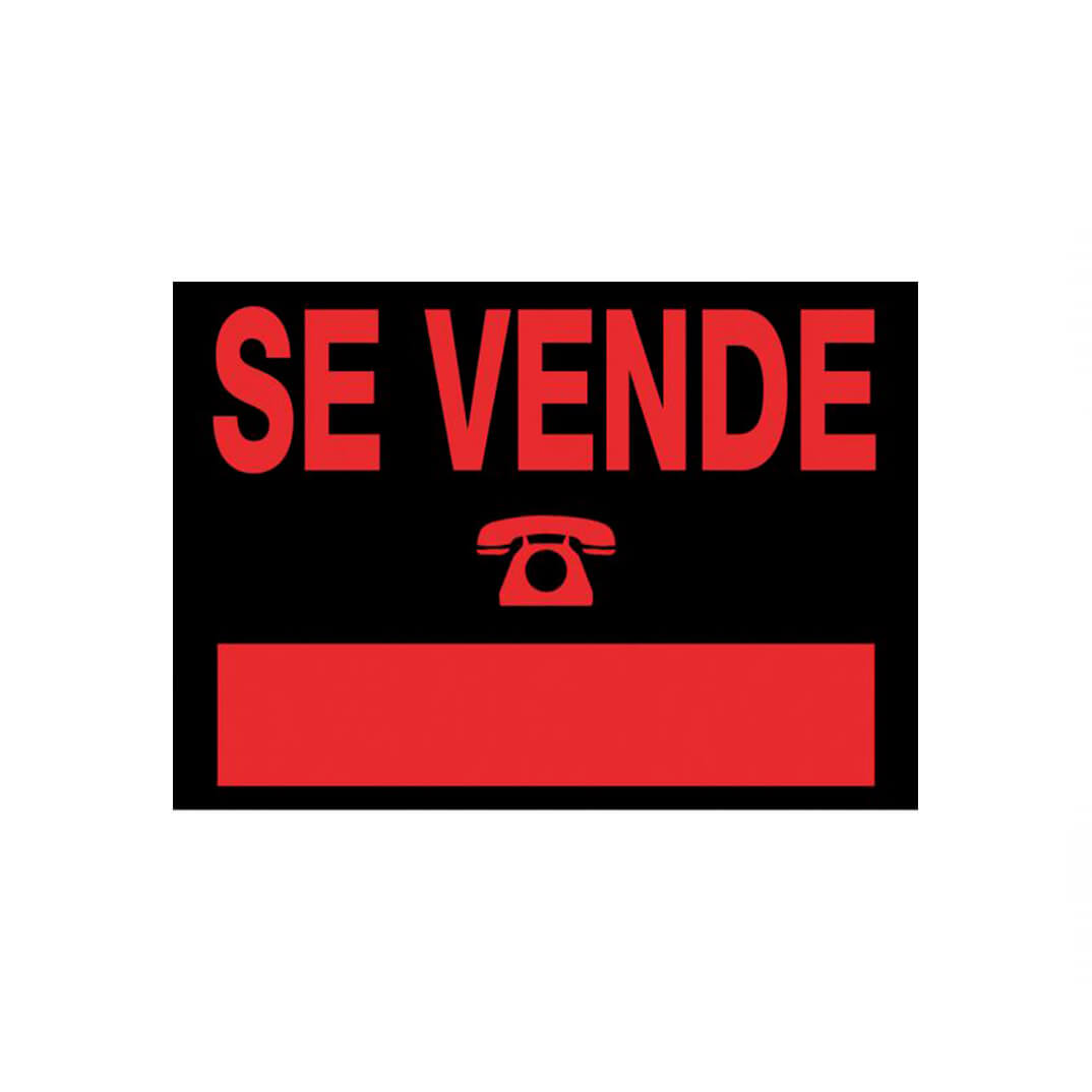 Cartell imprès "SE VENDE"