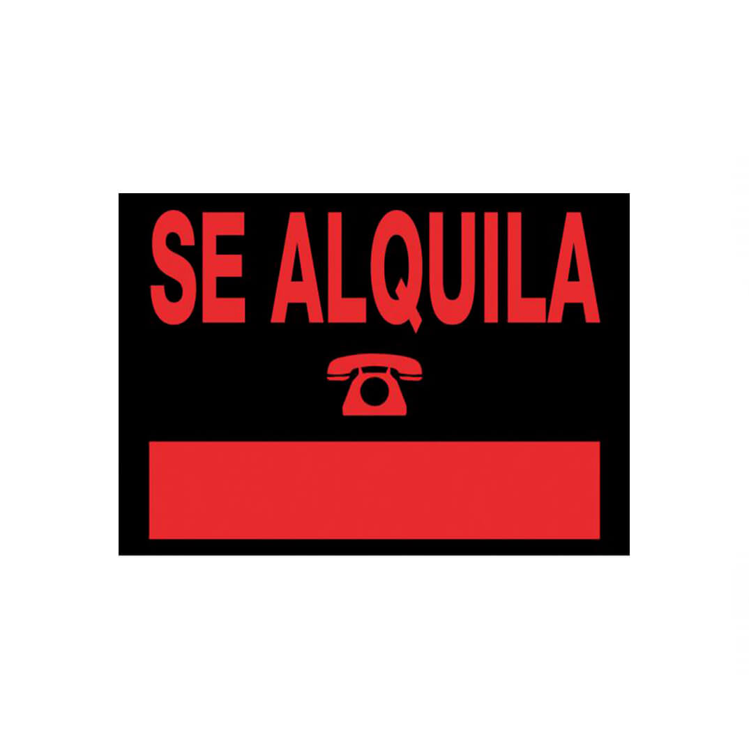 Cartell imprès "SE ALQUILA"