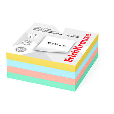 Bloc notes adhesives ErichKrause 75x75 4 colors