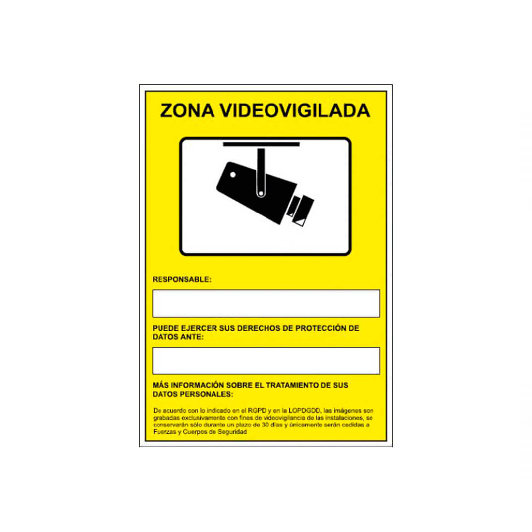 Senyal aviso "Zona Videovigilada" Archivo 2000