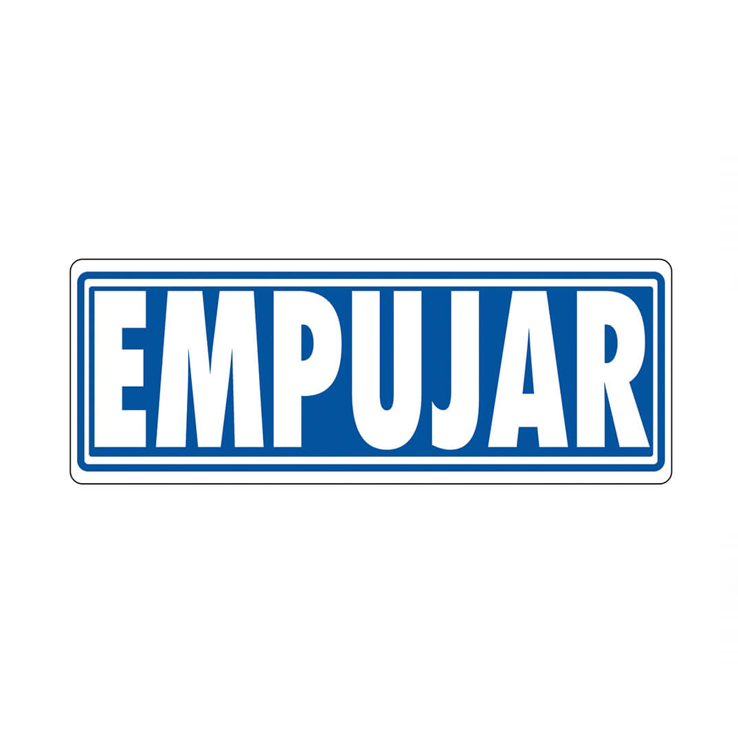 Senyal adhesiva "Empujar"