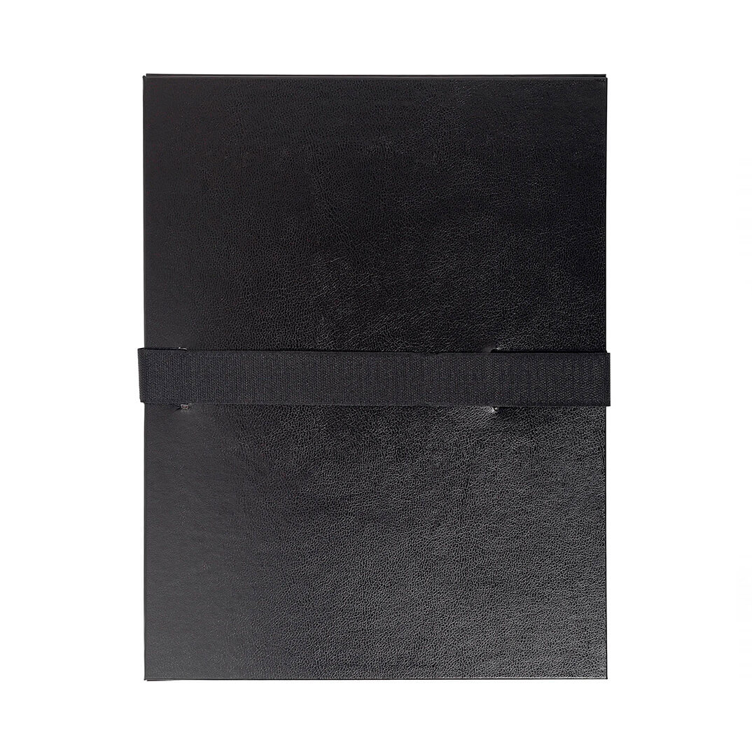 Carpeta Exacompta llom extensible solapa A4 negre