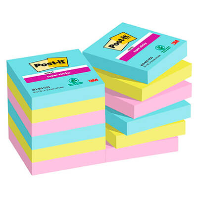 12 blocs POST-IT® Super Sticky Cosmic 47,6x47,6