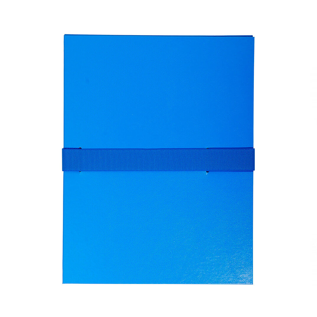 Carpeta Exacompta llom extensible solapa A4 blau