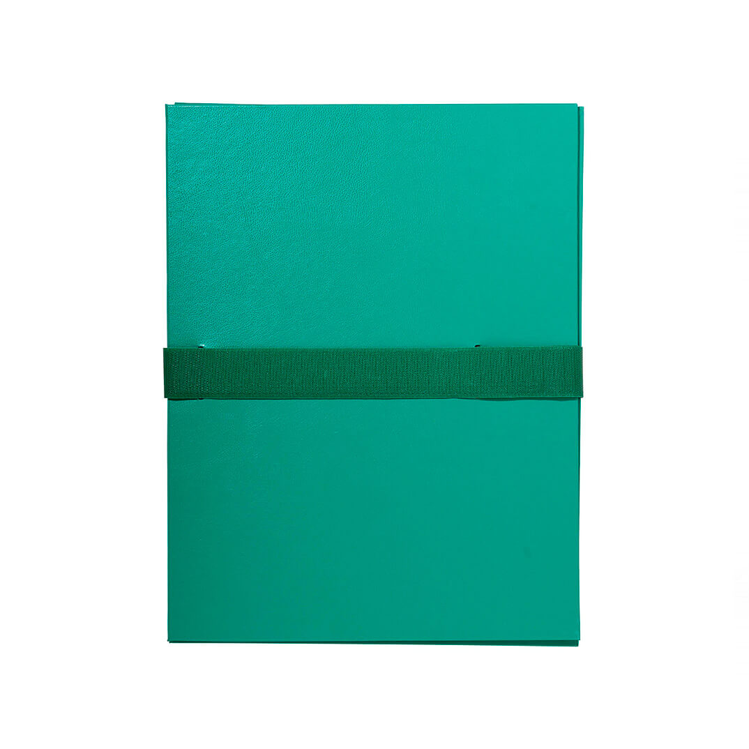 Carpeta Exacompta llom extensible solapa A4 verd