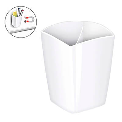 Cubilete Cep Portalápices plástico blanco magnet