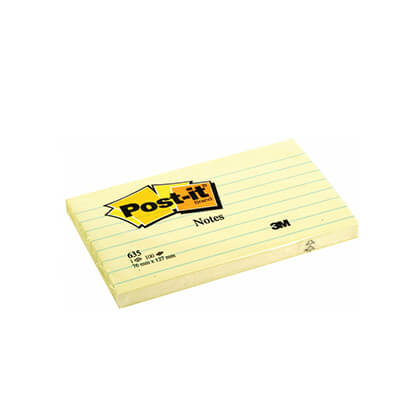 Bloc notas POST-IT® 635 rayado 76x127