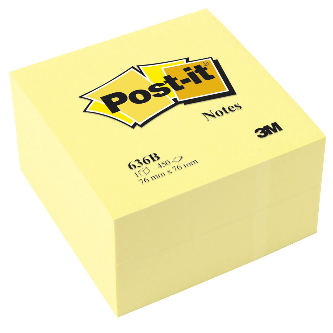 Bloc notas POST-IT® 636B 76x76 amarillo