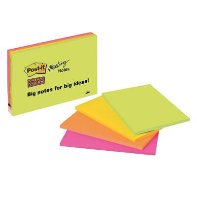 POST-IT® Super Sticky Neón 3XL 149x98mm (pack4)