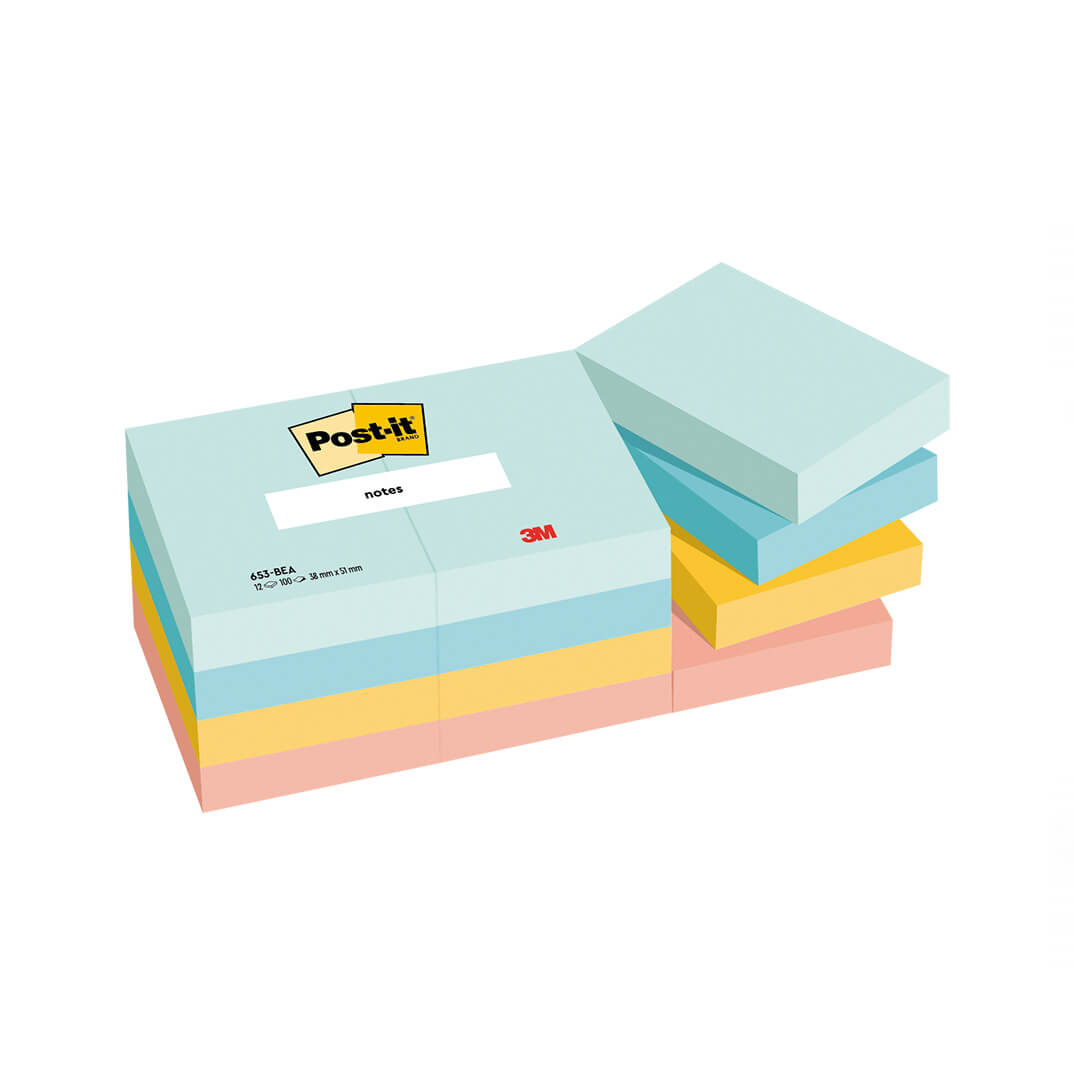 12 blocs POST-IT® Super Sticky Beachside 38x51