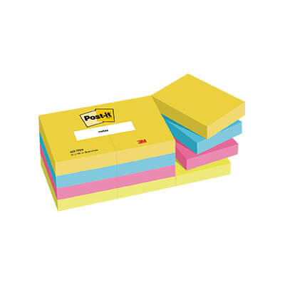 12 blocs de notas POST-IT® 653 Gama Energia 38x51