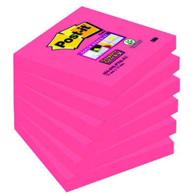 6 blocs POST-IT® Fucsia 76x76
