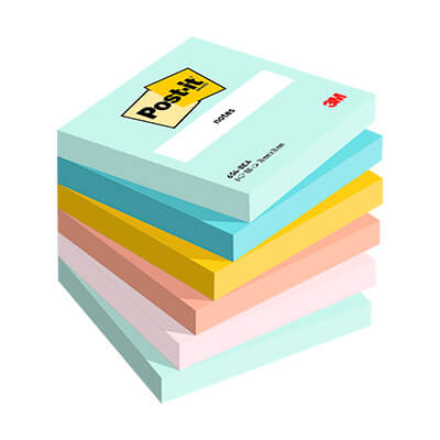 6 blocs POST-IT® Super Sticky  Beachside 76x76
