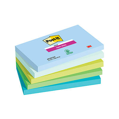 6 blocs POST-IT® Super Sticky Oasis 76x127