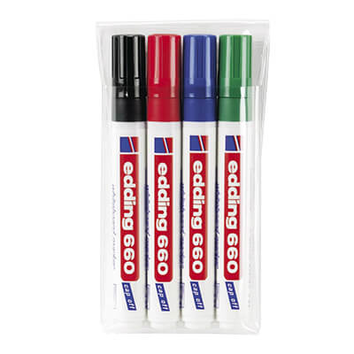 Rotulador edding 660 para pizarra blanca (4u)